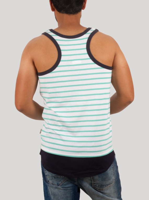 Blue Stripe Sleeveless TShirt