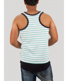 Blue Stripe Sleeveless TShirt