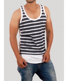 Men’s Blue Stripe Tank Top – Comfortable & Stylish | Boer & Fitch