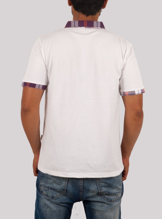 Purple Drill Collar Polo TShirt