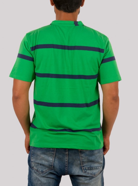 Green Stripe Polo TShirt