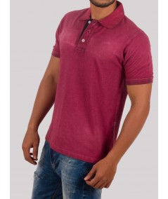 Burgundy Garment Dyed Polo