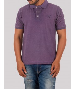 Purple Garment Dyed Polo
