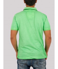 Green Garment Dyed Polo TShirt