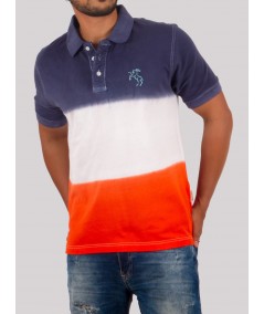 Men’s Orange Tie Dye Polo T-Shirt – Vibrant & Comfortable | Boer & Fitch