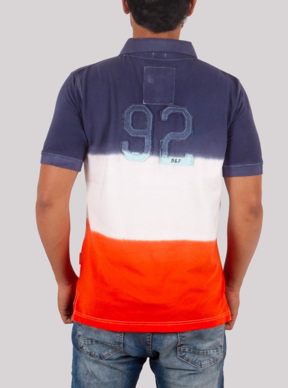 Orange Tie Dye Polo TShirt
