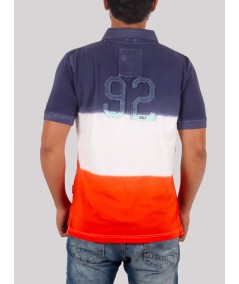 Orange Tie Dye Polo TShirt