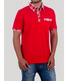 Red Twill Polo T-Shirt for Men – Premium Cotton Polo by Boer and Fitch