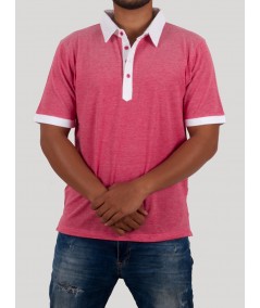 Fuchsia Melange Drill Polo Pique T-Shirt for Men – Boer and Fitch