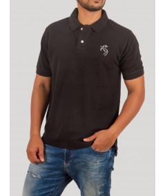 Black Sporty Polo TShirt