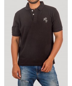 Men’s Black Pique Cotton Polo T-Shirt – Classic Casual Wear by Boer and Fitch