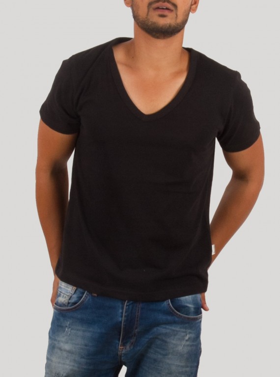 Men’s Black V-Neck T-Shirt – Classic & Comfortable | Boer & Fitch