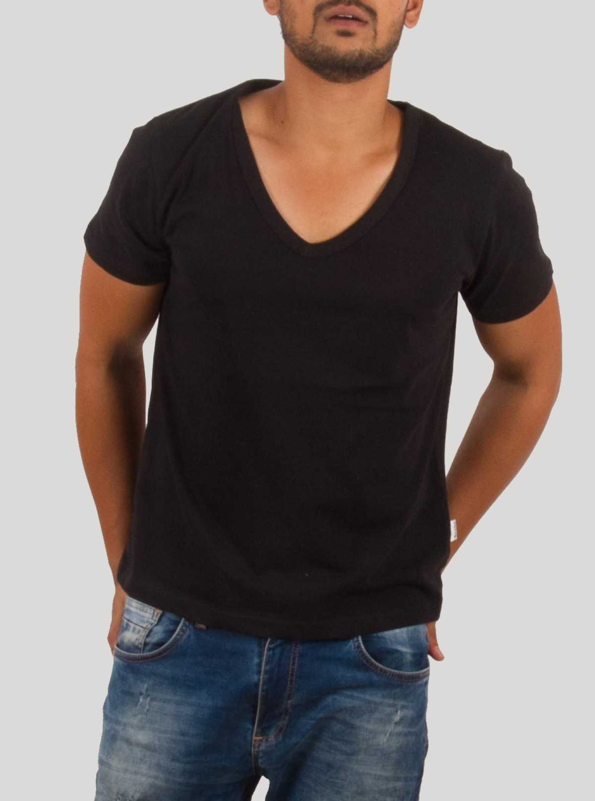Men’s Black V-Neck T-Shirt – Classic & Comfortable | Boer & Fitch