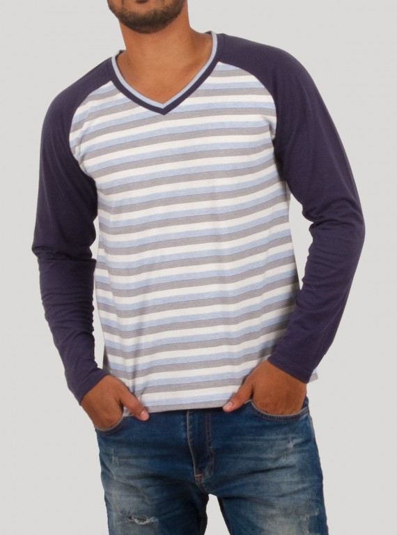Raglan Striped T-Shirt for Men – Boer and Fitch