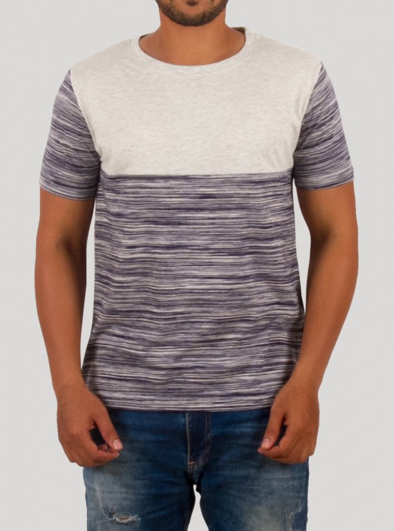 Men’s Ecru Pin Stripe Crew Neck T-Shirt – Stylish & Comfortable | Boer & Fitch