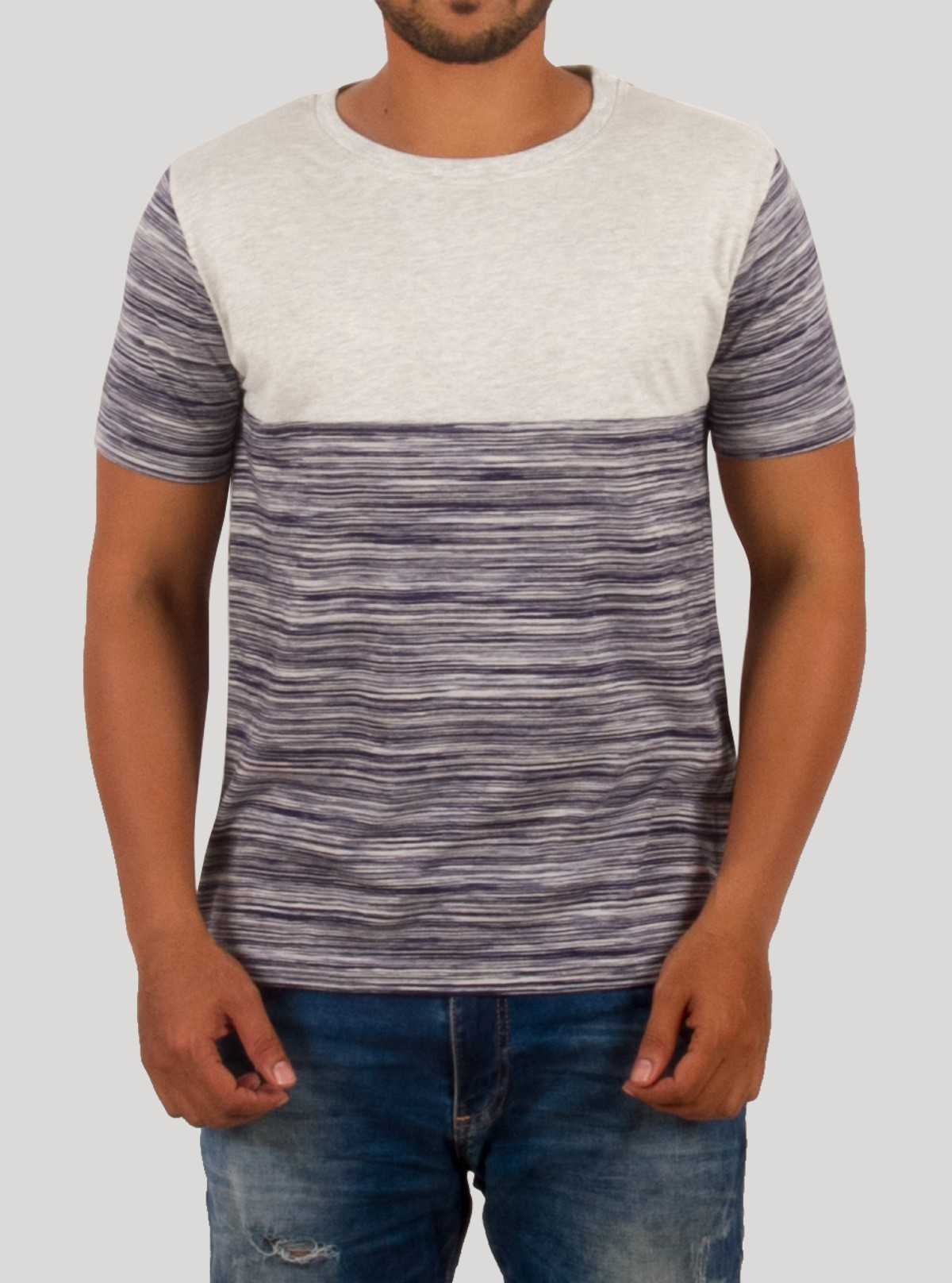 Men’s Ecru Pin Stripe Crew Neck T-Shirt – Stylish & Comfortable | Boer & Fitch