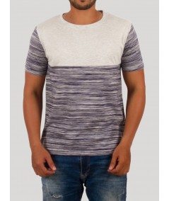 Men’s Ecru Pin Stripe Crew Neck T-Shirt – Stylish & Comfortable | Boer & Fitch