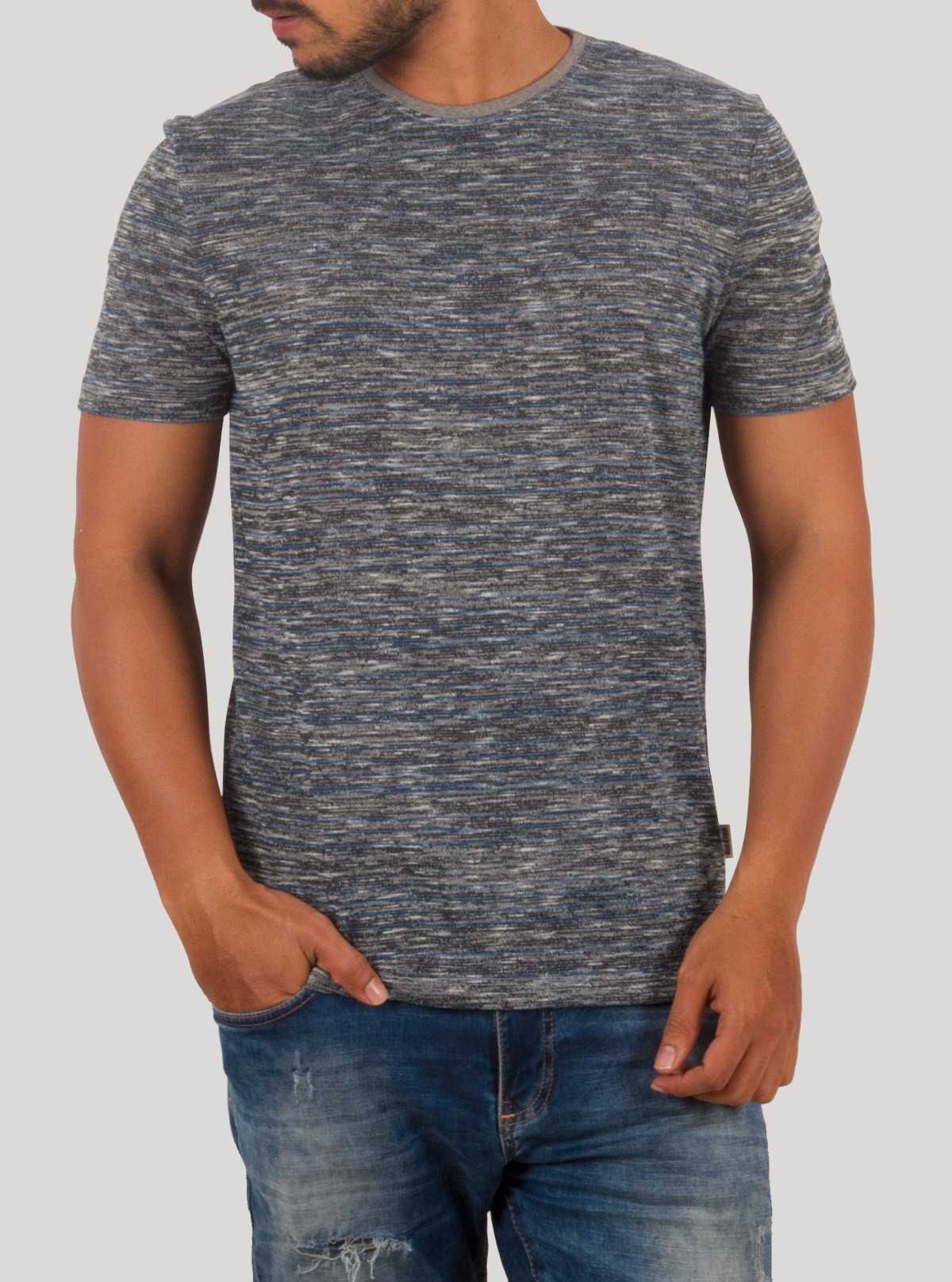 Blue Melange Fancy Knit T-Shirt for Men – Boer and Fitch