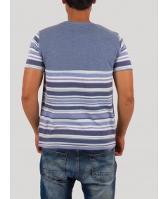 Blue Melange Crew Neck TShirt