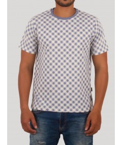 Symmetrical Graphic Printed Grey Round Neck T-Shirt for Men – Boer and Fitch