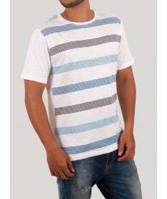 Contrast Stripe Round Neck TShirt