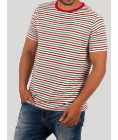 Multicolor Striped Round Neck T-Shirt for Men – Boer and Fitch