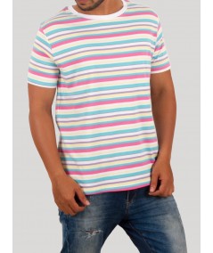 Elegant Multicolor Striped T-Shirt for Men – Boer and Fitch