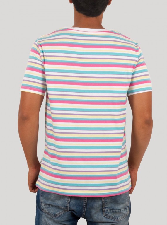 Multi Stripe Round Neck TShirt