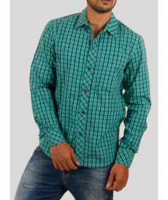 Leaf Green Checked Long Sleeve Shirt for Men – Boer and Fitch