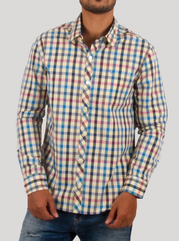 Multi-Colour Checked Slim Fit Shirt for Men – Boer and Fitch
