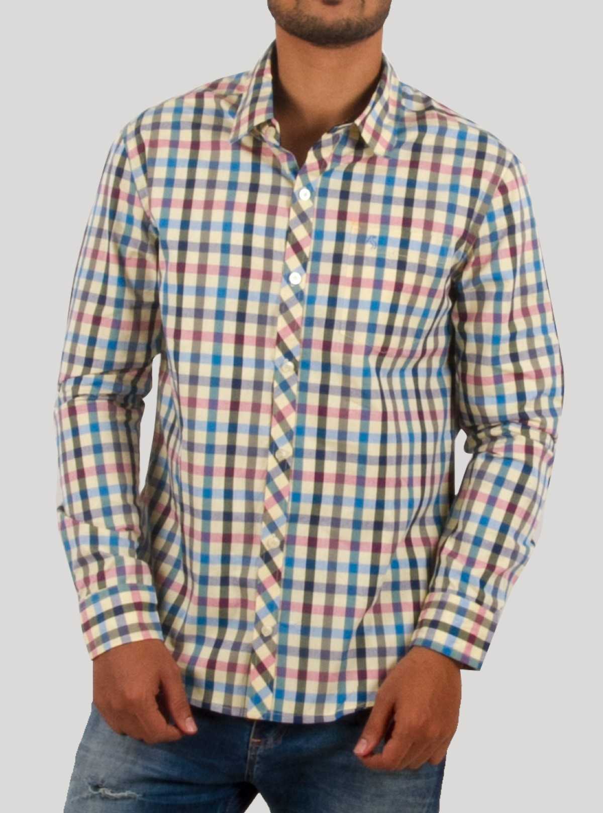 Multi-Colour Checked Slim Fit Shirt for Men – Boer and Fitch