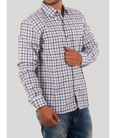 White Multi-Check Long Sleeve Casual Shirt for Men – Boer and Fitch