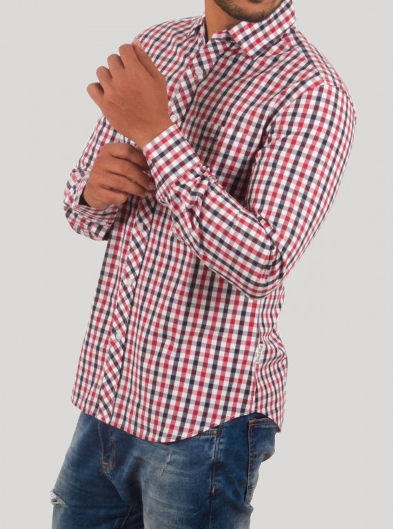 Slim Fit - Red Checked Shirt