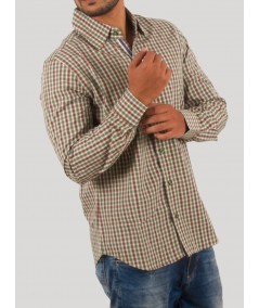 Sage Green Small Checked Long Sleeve Shirt for Men – Boer and Fitch