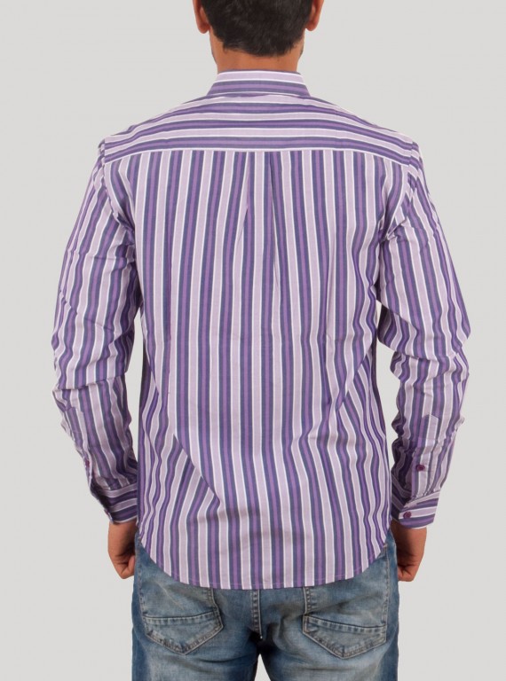 Purple Stripe Casual Shirt