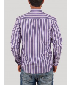 Purple Stripe Casual Shirt