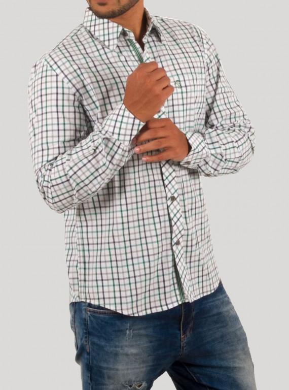 Simple Checked Long Sleeve Casual Shirt for Men – Boer and Fitch