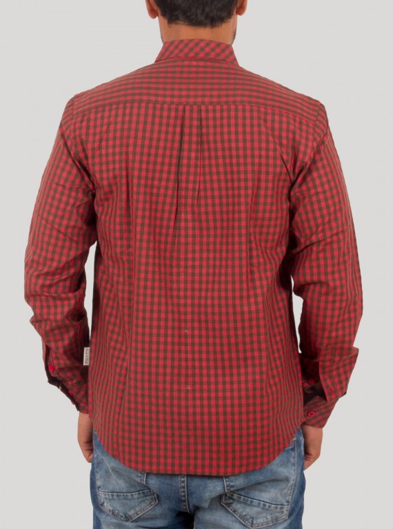 Deep Red Casual Shirt