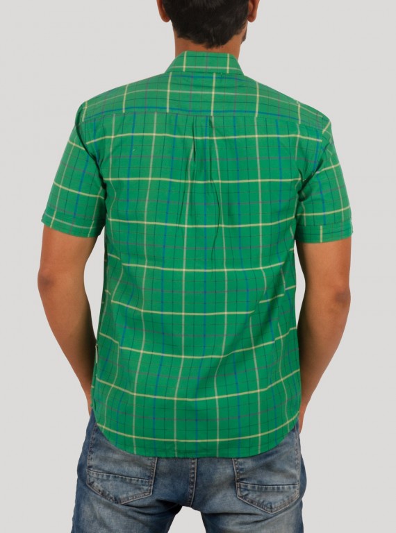 Checks green casual Shirt