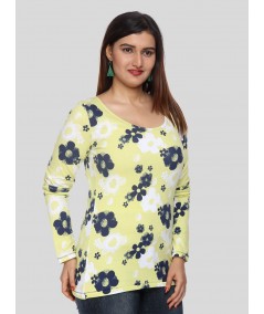 Yellow Floral Print Top B