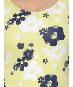 Yellow Floral Print Top D