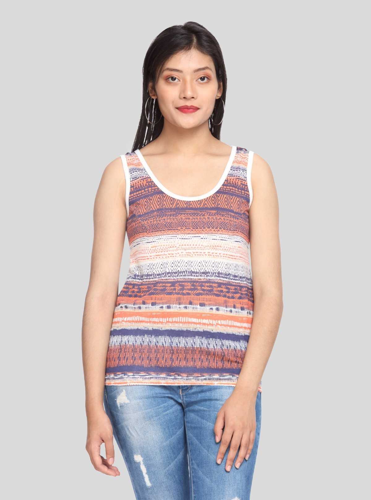 Women’s Abstract Print Sleeveless Top – Boer and Fitch