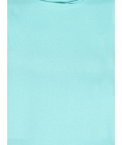 Blue Roll On Neck Sleeveless Top