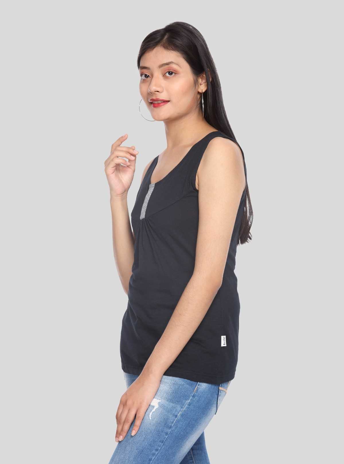 Sleeveless Black Top
