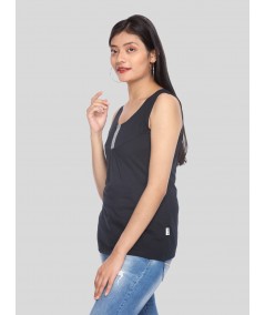 Sleeveless Black Top