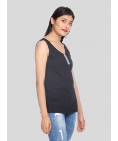 Sleeveless Black Top