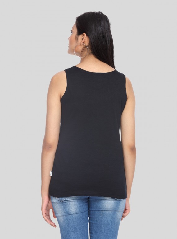 Sleeveless Black Top