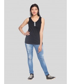 Sleeveless Black Top