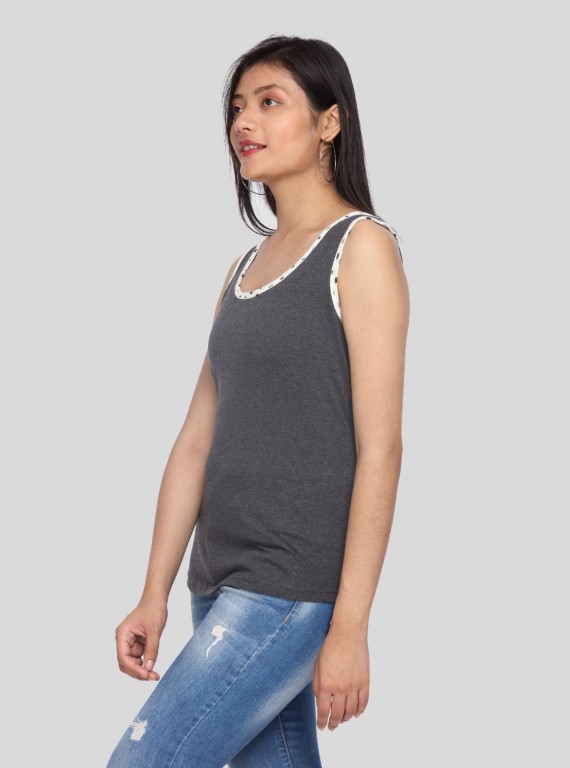 Spotted Melange Tank Top