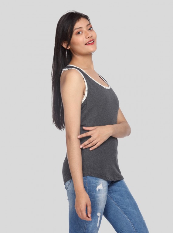 Spotted Melange Tank Top